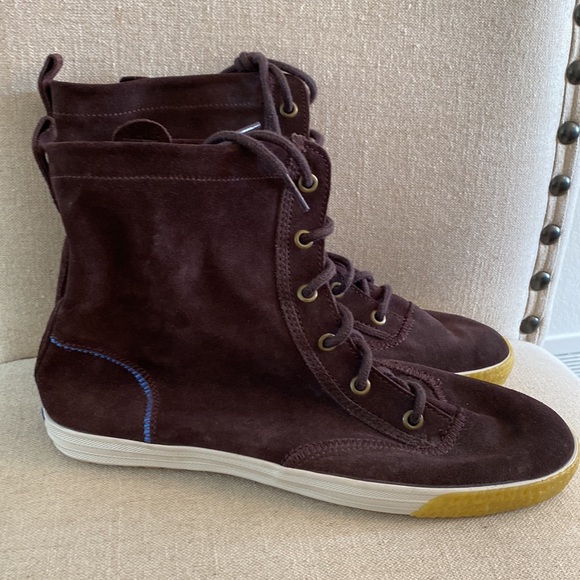 Keds Women’s Suede High Top Lace Up Sneakers Brown Size 10 - Picture 4 of 14